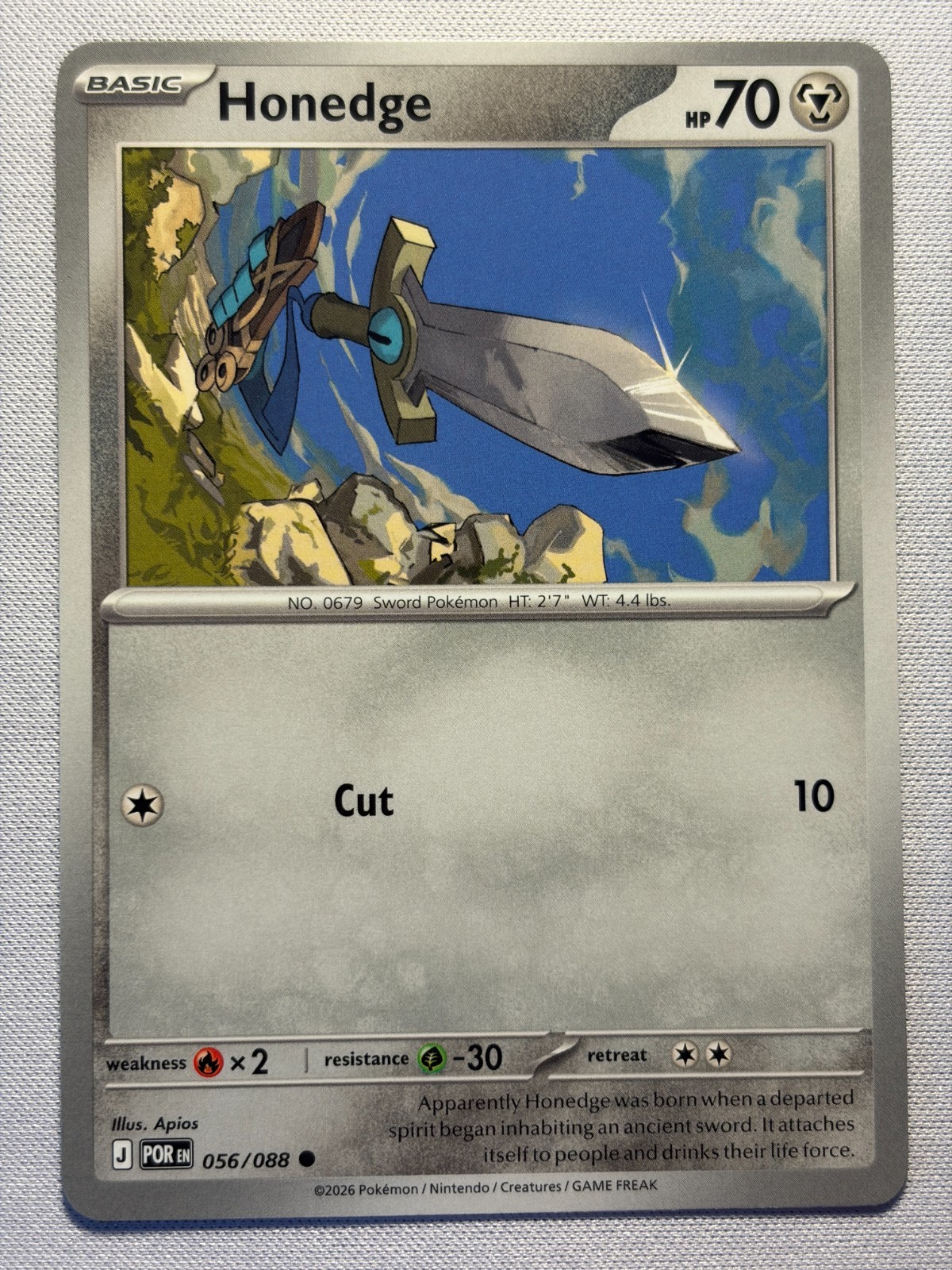 2026 POKEMON ME03 PERFECT ORDER: HONEDGE 56/89 BASE NEAR MINT!