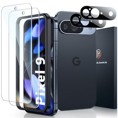 2+2 Pack Screen Protector & Camera Lens Protector for Pixel 9 9H HD Ultra-thin B