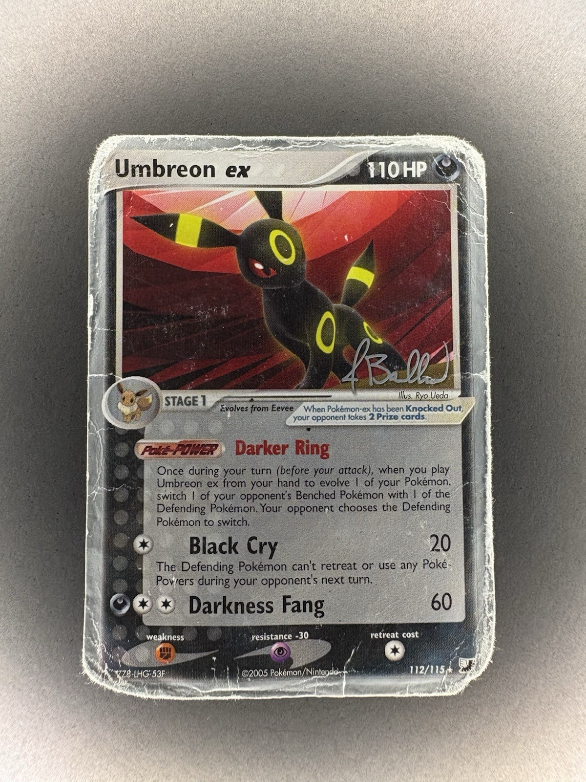 Pokémon Umbreon ex 110HP Ultra Rare 112/115 World Championship 2006 DMG