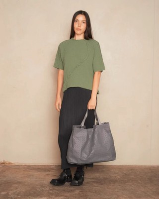 BAO  BAO  ISSEY  MIYAKE  GREY  [GRAYISH]  CART  ONE  TONE  TOTE  SHOPPER  BAG