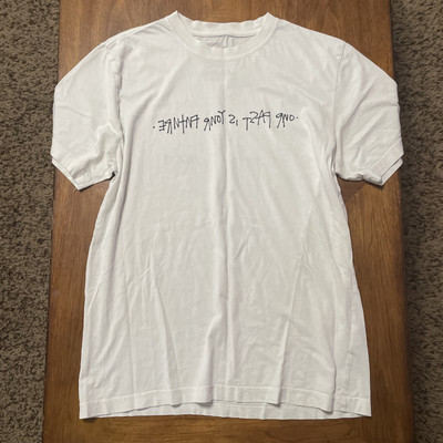 Nike T-Shirt White Graphic Our Past Is Your Future Retro Text Shirt Men s Medium