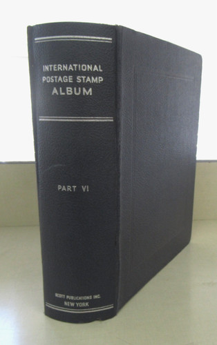 SCOTT INTERNATIONAL STAMP ALBUM for US/Countries A-Z, Pgs 1965-68 & 1400+ Stamps