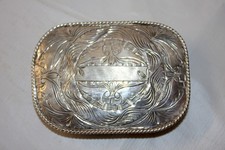 Silver Engraveable Belt Buckle 39.8Grams 3 inch X 2 inch