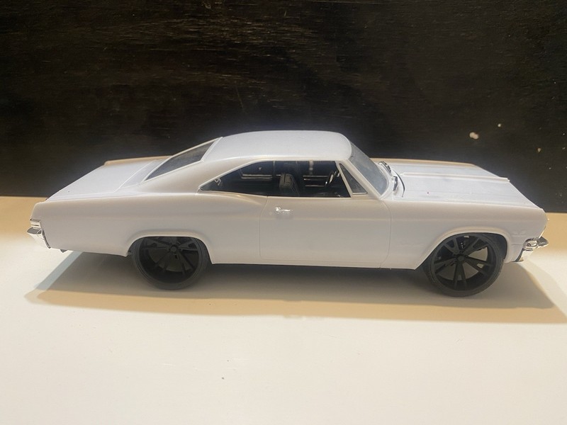 Revell Foose 1965 Chevy Impala Model Car Kit  Built 572 Supercharger And Rims