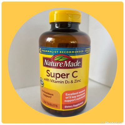 Nature Made Super C with Vitamin D3 and Zinc, 200 Tablets