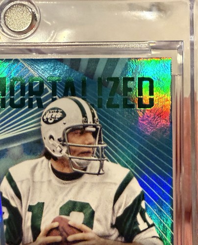 Joe Namath 2023 Panini Illusions Immortalized 2CLR Jersey Auto /10 New York Jets - Picture 5 of 11