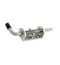 Stainless Steel Spring Latch w/ Aluminum Base and 7-5/16" Long Pin - 7/16" Diam.