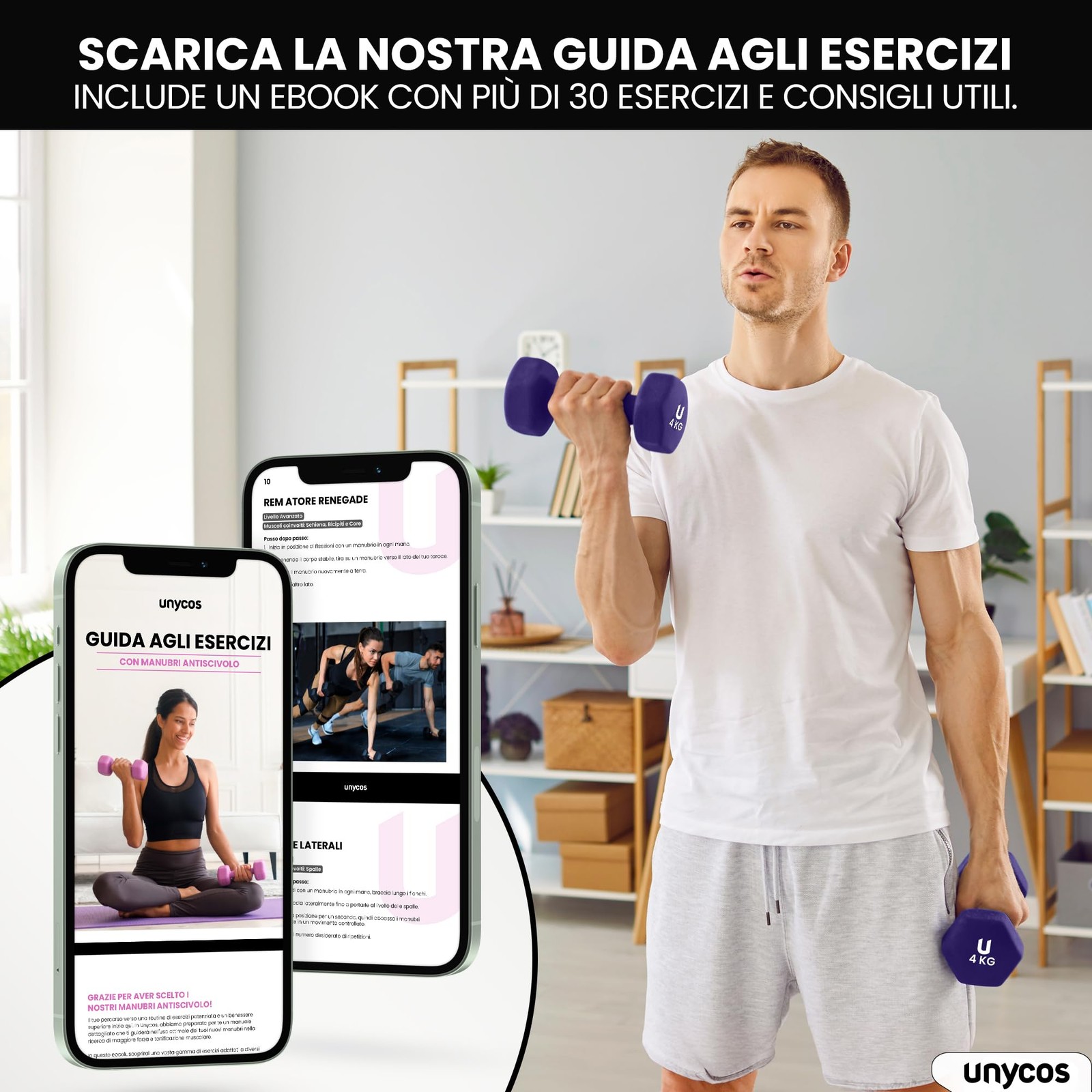 Coppia di Manubri【Ghisa/Neoprene】Esagonale da 1-10 kg Set di Pesi Antiscivolo foto 6
