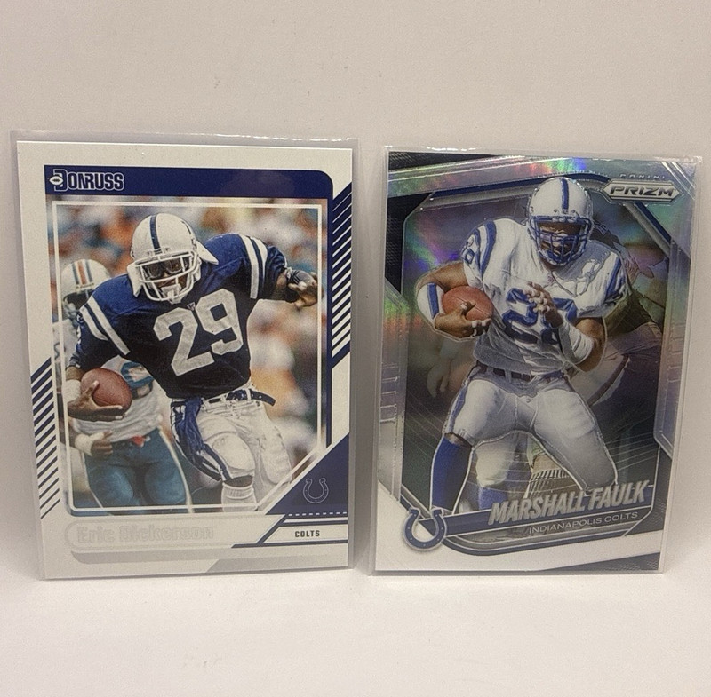 Panini Indianapolis Colts 2 Card Lot 2024 Donruss/Prizm Dickerson #291 Faulk #75