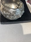 Turkish Style Silver Swirl, Pewter Hinge Bangle Bracelet — photo 2