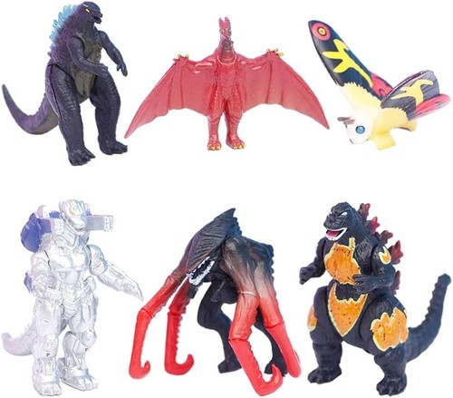 6 PCS Set Godzilla Monsters Figure About 2 inches high. US Seller! Free ...