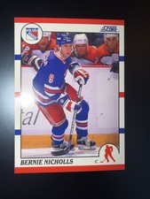 Bernie Nicholls #9 1990-91 Score American New York Rangers Hockey