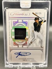 2023 Panini Flawless Jackson Merrill RC Autograph 2 Color Patch Auto #/25