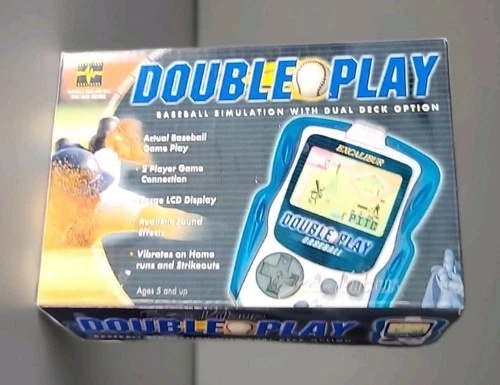Vintage Retro Double Play Handheld Electronic Baseball Simulation Excalibur Game
