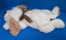 X-GROSSER WELPE HUND CREME & HELLBRAUN lockiges Pl&uuml;schtier Stofftier TY BEANIE BUDDY Vintage 2003