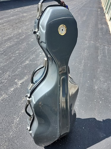 Large Cello Violin Rolling Case With Humidor Nice Musical Instrument ...