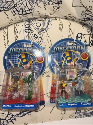2 MEGA MAN NT WARRIOR Elecman Vs Woodshield Heatguts Vs Freezeman Battlechip NEW