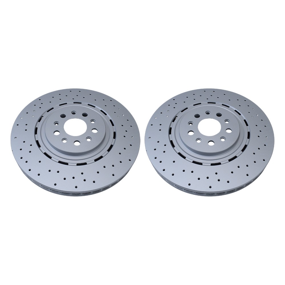 1Pair Front Brake Disc Dimpled Rotors 670037769 For Maserati Levante S 2017-2022