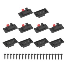 WP2-3 2 Way Black Red Square Speaker Box Terminal Clip, Pack of 10