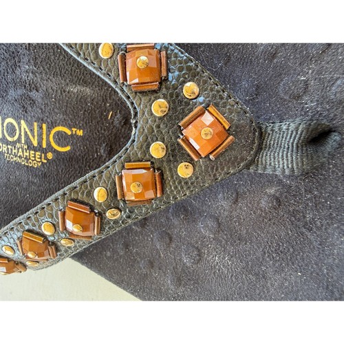 Vionic Floriana Black Beaded Orthaheel Orthopedic Sandals Womens 6 Wide TVW4401 - Picture 2 of 5