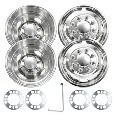 Steel Bolt-on 16 Wheel Simulators 8 Lugs 4 Holes For Ford E350e450 08-21
