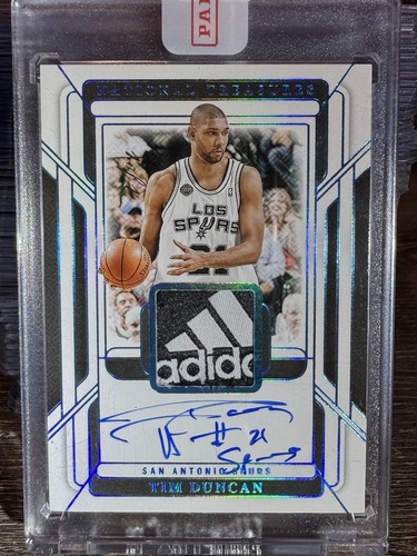 2024-25 National Treasures Tim Duncan Treasured Tag Auto #1/1 Adidas Platinum