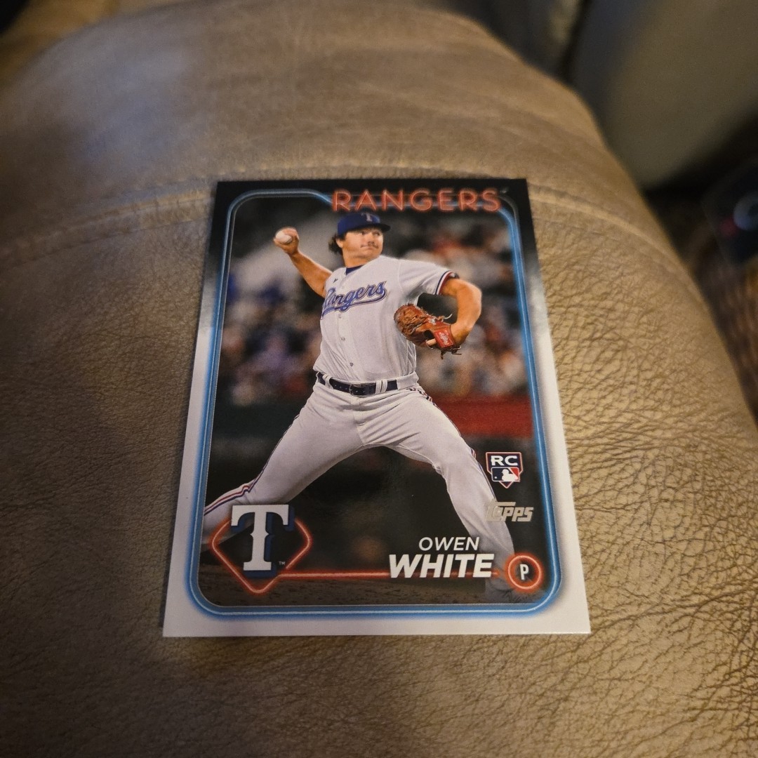 Owen White Baseball Rookie RC Card #5 Texas Rangers 2024 Topps Series 1 MLB