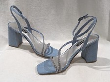 Nine West Gaden Light Blue Women's Block Heels Sandals - Size 8.5/9 NWB