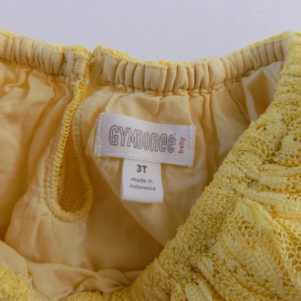 Vestido Gymboree Bebé Amarillo Encaje Primavera Verano 2019 Talla 3T Foto 2 de 4