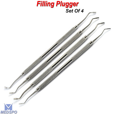 Dental Plugger Spatula For Composite Filling Restoration Double Ended Tools Set