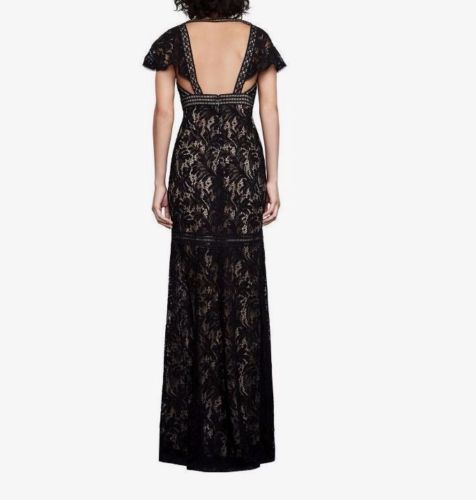 Robe Cocktail BCBG Max Azria 'Roya' Noire Dentelle Dos - Taille 0 - Sheath Dress - Neuf Sans étiquettes