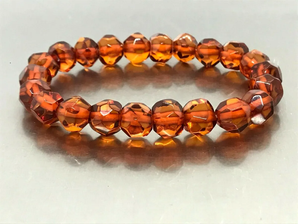 Cognac Polished Baltic Amber Exclusive Bracelet