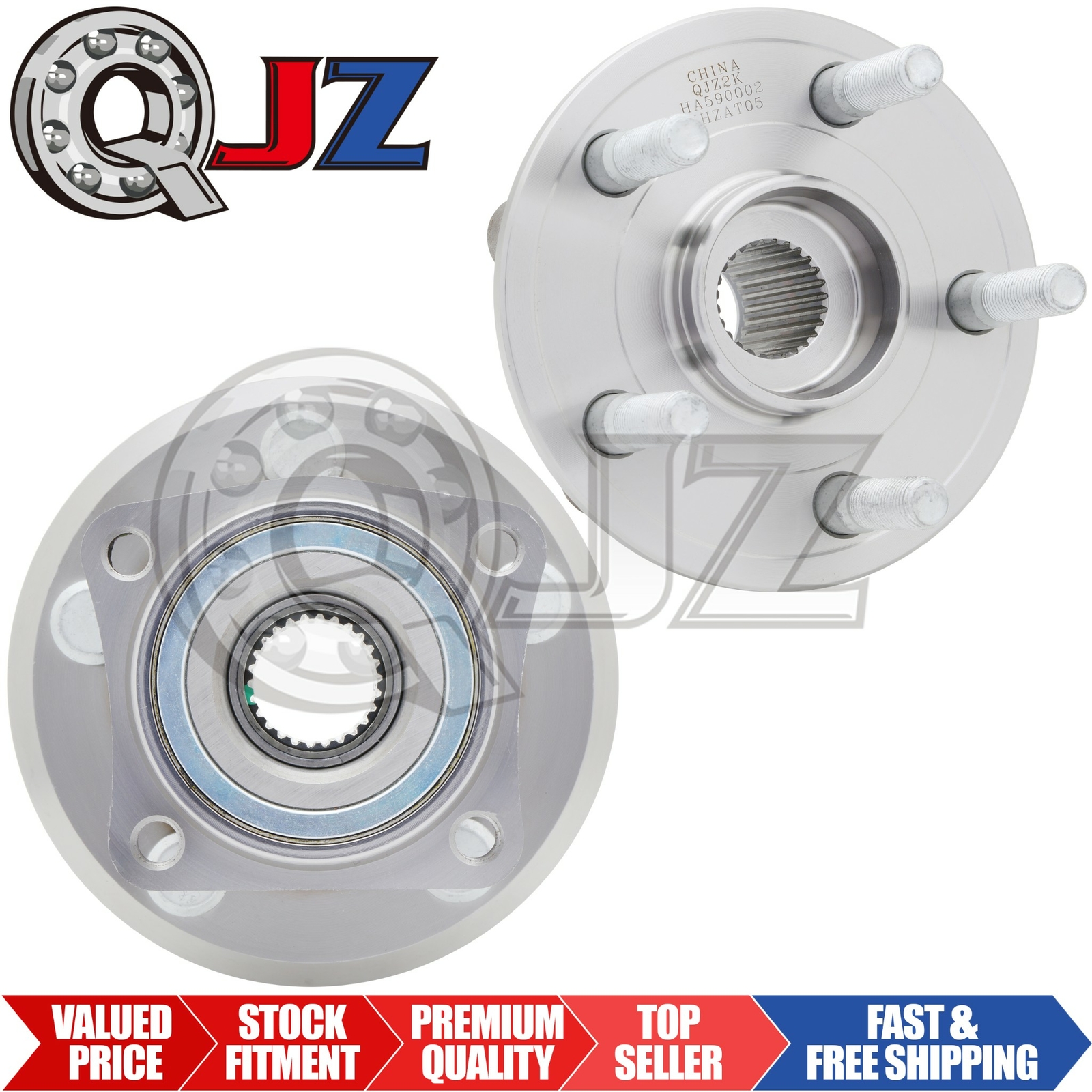 [2-Pack] HA590002 REAR Wheel Hub For 2003-2006 Toyota Matrix XR AWD 4-Wheel-ABS