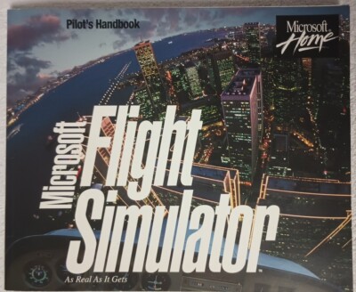 Microsoft Flight Simulator 1995 Players Handbook Home MS-DOS ver 5.1 Rare  EX