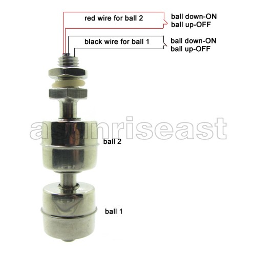 100mm Float Switch Double ball 304 Stainless Steel Liquid Water Level Sensor - Picture 5 of 5