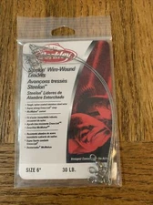 Berkley Steelon Wire Wound Leader Silver 30 Lb Size 6