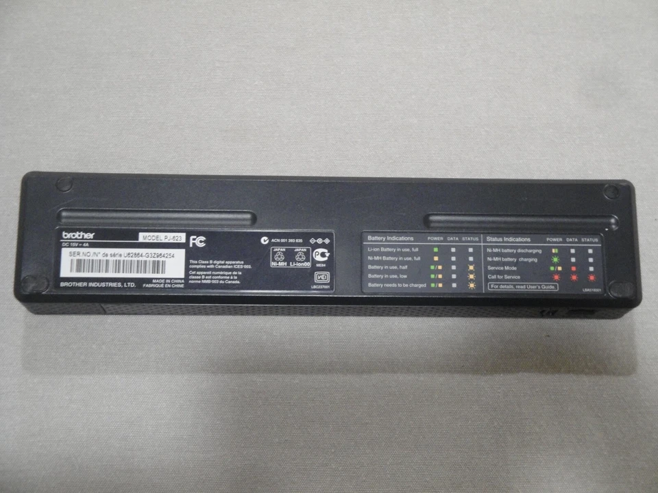 Brother Pocketjet 6PLUS/623 Mobile Thermal Printer new Battery AC adapter USB - Image 3 of 4