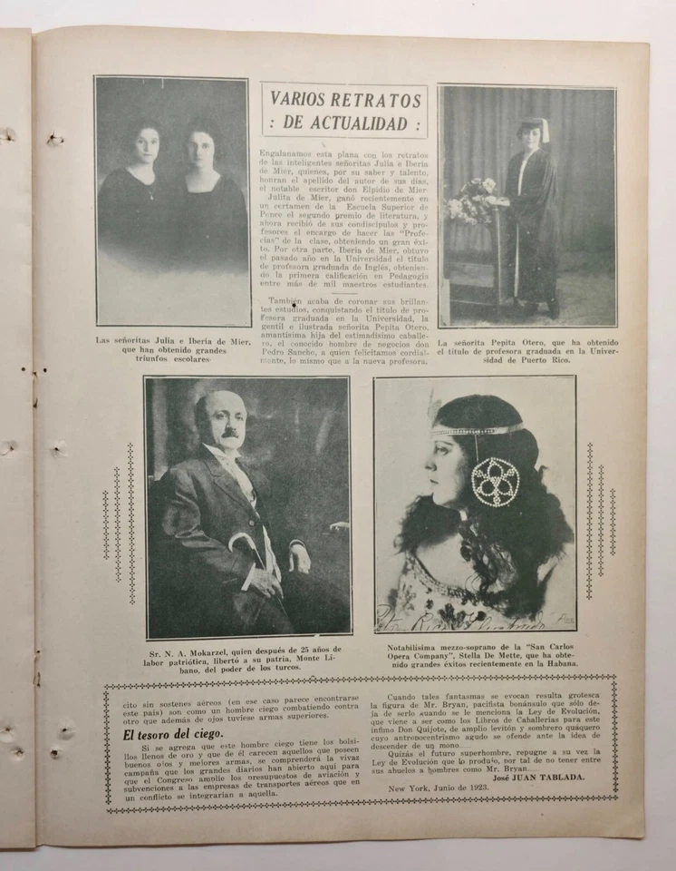 ANTIQUE MAGAZINE / PUERTO RICO ILUSTRADO / 1923 #97 - Image 2 of 4
