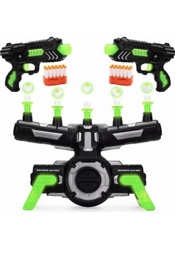 Glow-in-the-Dark Floating Target and Blaster Set w/ 24 Darts, 20 Targets
