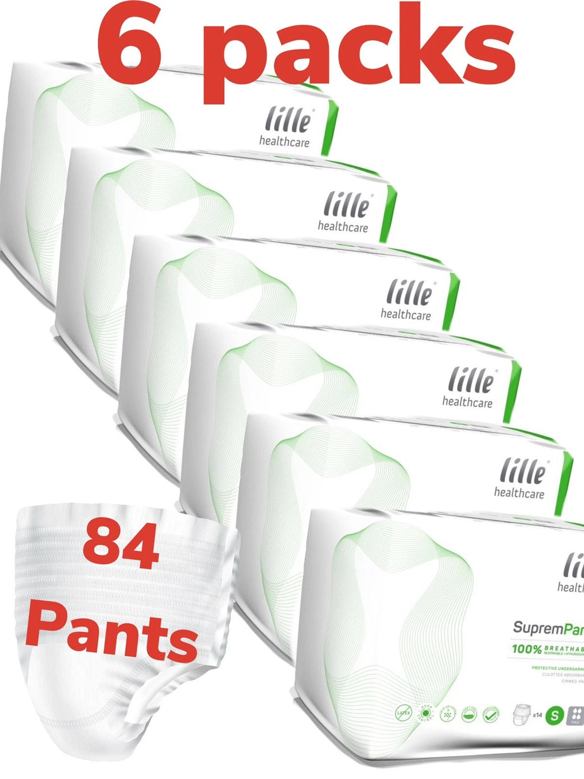 Pantalon Lille Suprem maxi petite taille LSPU0121 CASE 6 paquets de 14 coussinets d'incontinence