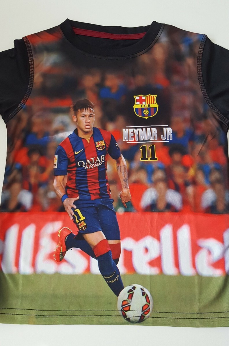 Neymar Jr FC Barcelona Collectible Jersey T-Shirt Color Black Size