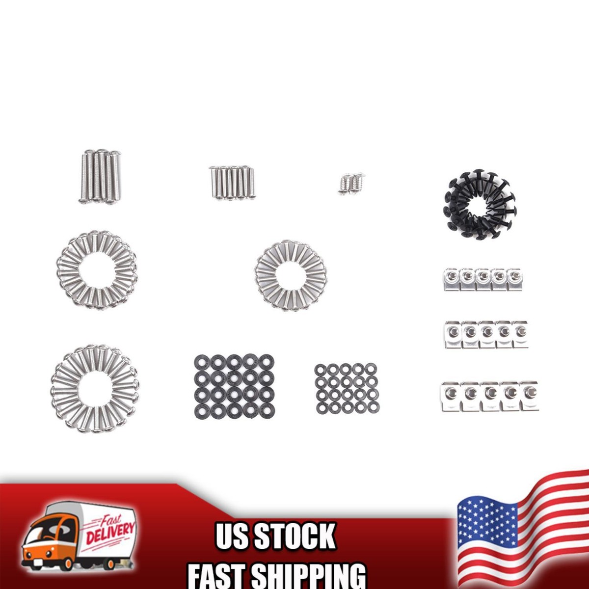 MS Complete Silver Fairing Bolt Fasteners Kit for Kawasaki