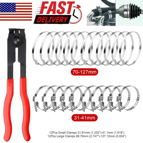 10/25Pcs CV Joint Boot Clamp Pliers with CV Boot Clamps Kit,Car Tool - Picture 22 of 57