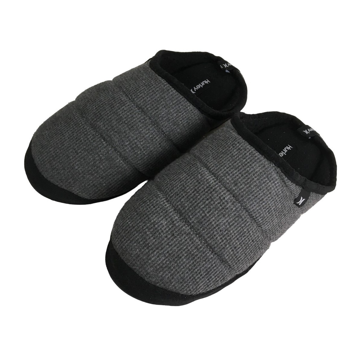 HURLEY Duke Faux Fur Lined Slippers, XL 12-13. Gray | eBay display picture 2