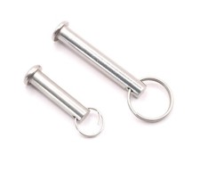 Clevis Pin with  ring retainer stainless steel 6.3mm (1/4") diameter , 28 & 43mm