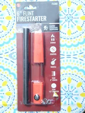 6 in. 3-IN-1 Flint Fire Starter Compass & Whistle Survival