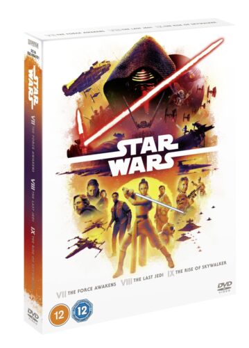 Star Wars Sequel Trilogy Caja Set dvd (Episodios 7-9) [2022 ] Nuevo dvd Libre & - Photo 1/1