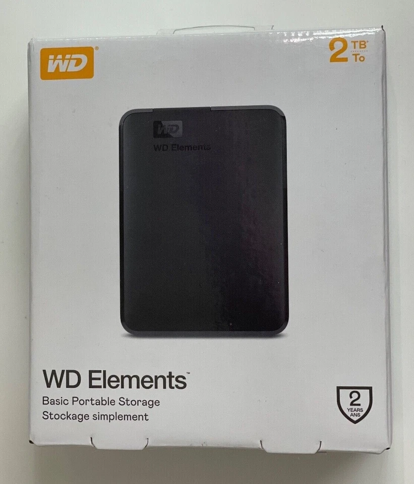 NEW WD ELEMENTS 1TB 2TB PORTABLE EXTERNAL HARD DRIVE WDBUZG0010BBK WDBU6Y0020BBK - Image 3 of 4