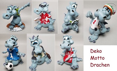 Deko Drache in verschiedenen Designs Motto Drachen Höhe ca. 8-11 cm