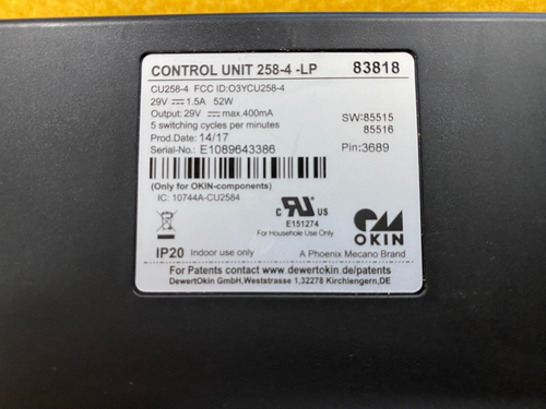 LEGGETT & PLATT OKIN CONTROL UNIT 258-4 LP 83918 29V LOT OF 2 - Picture 2 of 2